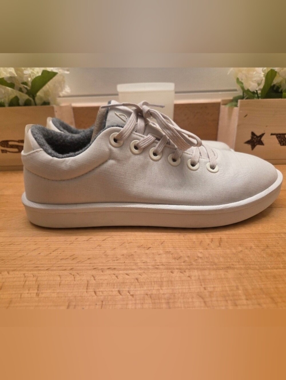 Allbirds Wool Piper Woven Sneakers Shoes Lace Up Natural White Women's Sz 9